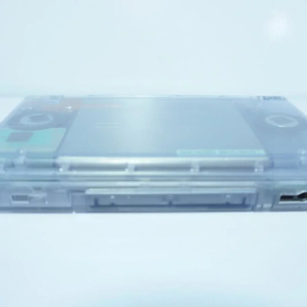 Nintendo DS Lite Transparent Clear Glacier Blue Handheld System with Charger